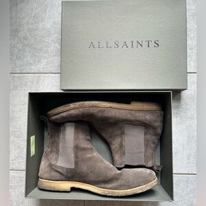 Allsaints gray suede Chelsea boots | size 13